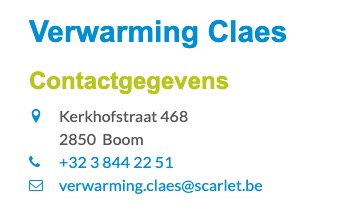 Verwarming Claes